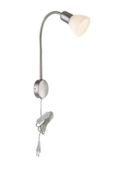 Спот настенный Arte Lamp Falena E14 40 Вт 2 кв.м серебристый/белый IP20 (A3116AP-1SS)