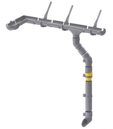 Муфта водосточной трубы Docke Premium пластиковая d85 мм графитовый серый RAL 7024