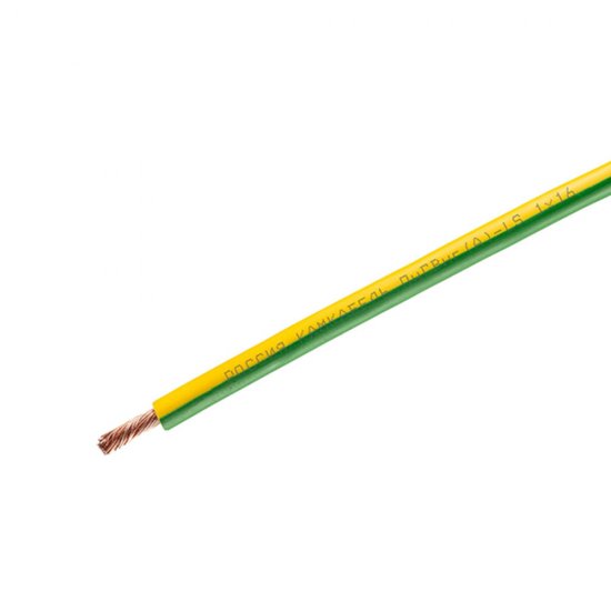 Провод Камкабель ПуГВнг(А)-LS 1х16 желто-зеленый (100 м)