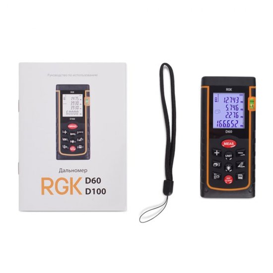 Дальномер лазерный RGK D60 60 м (4610011870613)