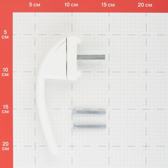 Ручка оконная белая металл Internika Весна