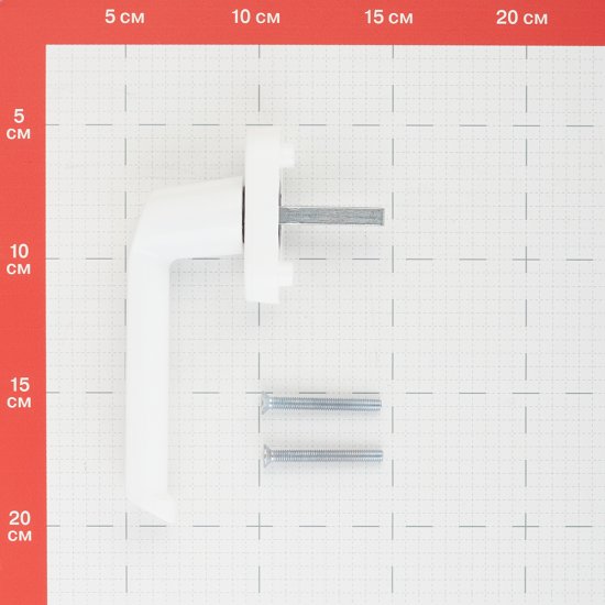 Ручка оконная белая металл Internika Мечта