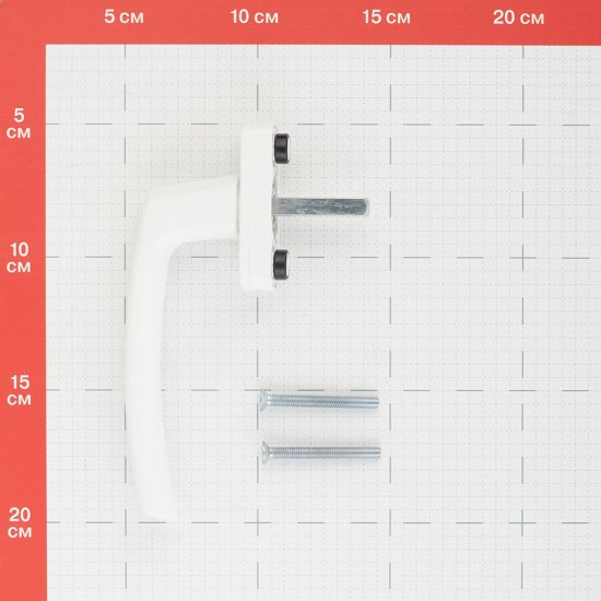 Ручка оконная белая металл Maco Harmony