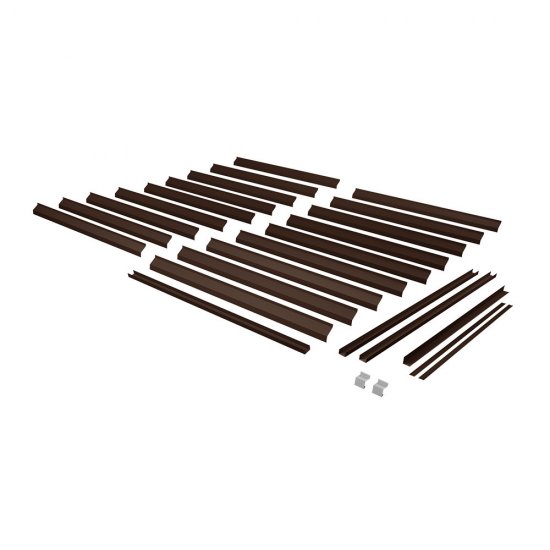 Секция заборная жалюзи Milan 2000х2500 мм коричневая RAL 8017 Grand Line