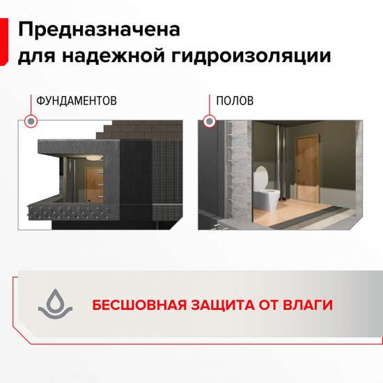 Мастика битумная гидроизоляционная водоразбавляемая AquaMast 15 кг