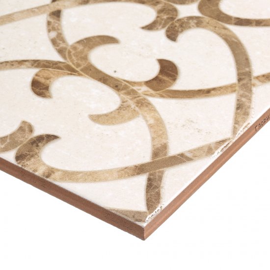 Плитка декор Unitile Глория бежевая 01 400х250х8 мм