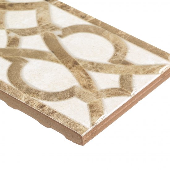 Плитка бордюр Unitile Глория бежевая 02 250х75х8 мм