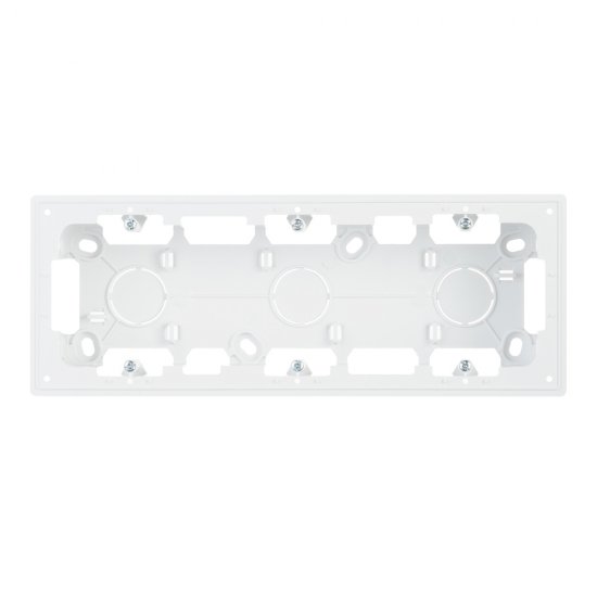 Коробка монтажная Simon 24 Harmonie трехместная накладная белая (2400753-030)