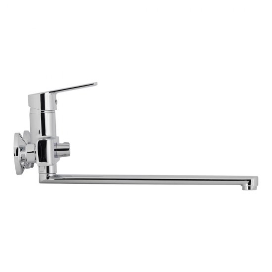 Смеситель для ванны Decoroom DR22 хром однорычажный с длинным изливом с лейкой (DR22043)