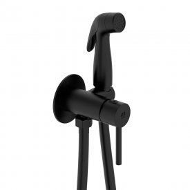 Смеситель с гигиеническим душем встраиваемый Milardo Tidy со скрытой частью в комплекте черный (001BLR0M08)