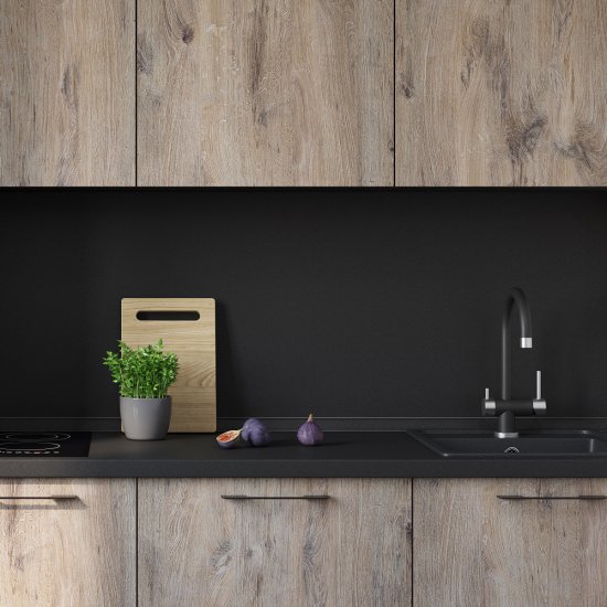 Панель стеновая ДСП для кухни 3000х600х4,5 мм 1021/s black