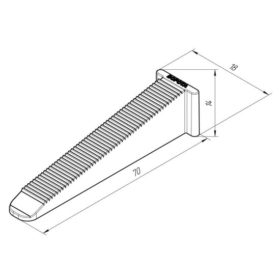Система выравнивания плитки Hesler клин для зажимов ворота (50 шт.)