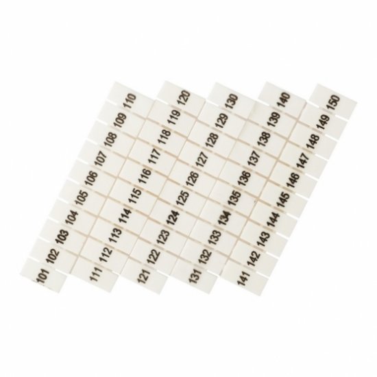 Маркеры для клемм JXB-ST 2,5 EKF PROxima с нумерацией 100-150 (100 шт.) (zb-st-2.5-100-150)
