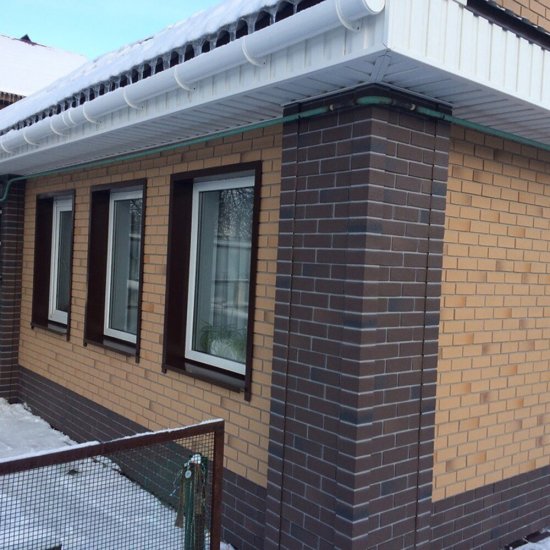 Панель фасадная Docke Berg 1015х434 мм золотая