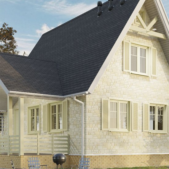 Панель фасадная Docke Burg New 946х445 мм пшеничная