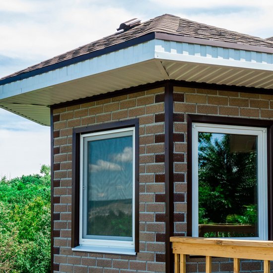 Панель фасадная гибкая Технониколь Hauberk 1000х250 мм кирпич античный 2 кв.м