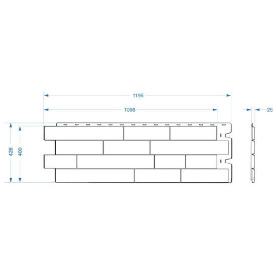 Панель фасадная Docke Stein 1098х400 мм темный орех