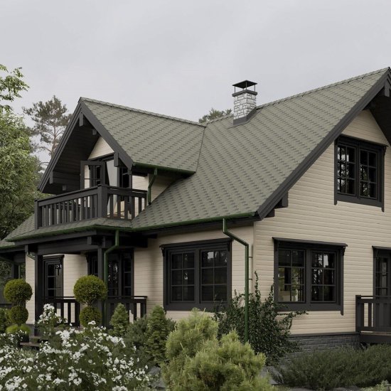 Панель фасадная Docke Сланец 930х406 мм куршевель