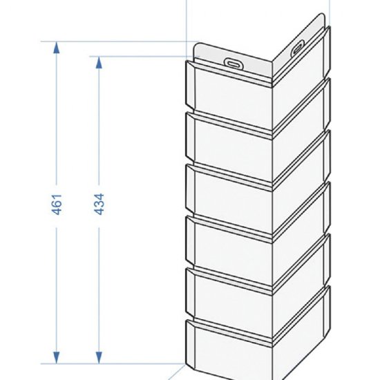 Угол наружный Docke Berg 460х120 мм коричневый