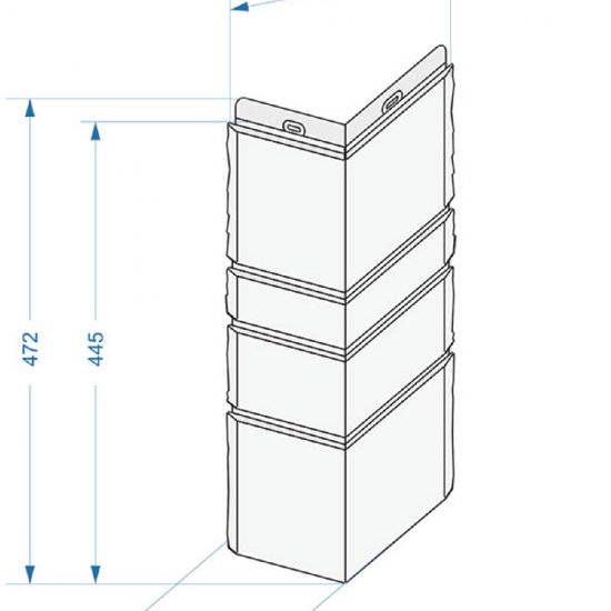 Угол наружный Docke Burg New 472х145 мм пшеничный