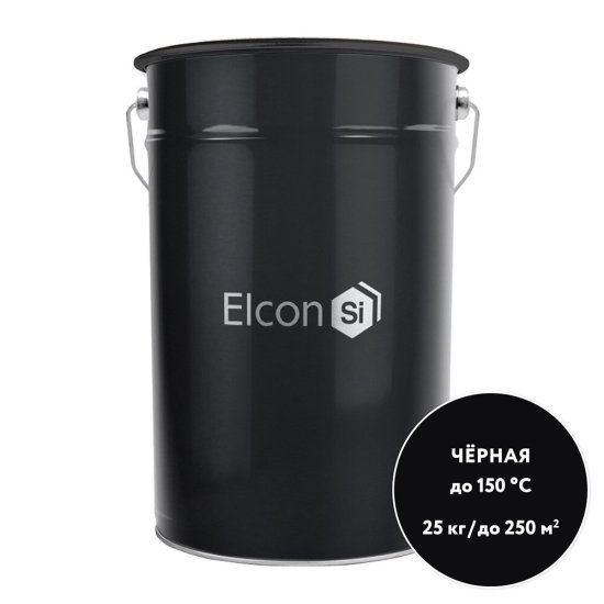 Эмаль антикоррозионная Elcon ОС-12-03 черная матовая 25 кг