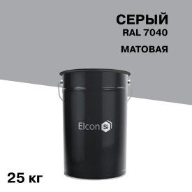 Эмаль антикоррозионная Elcon ОС-12-03 серая RAL 7040 матовая 25 кг
