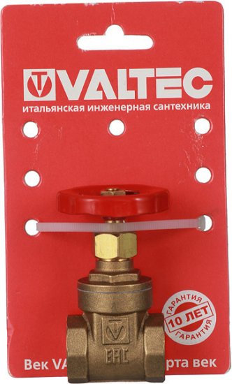 Задвижка клиновая латунный Valtec 1/2 ВР(г) х 1/2 ВР(г) вентиль (VT.012.G.04)