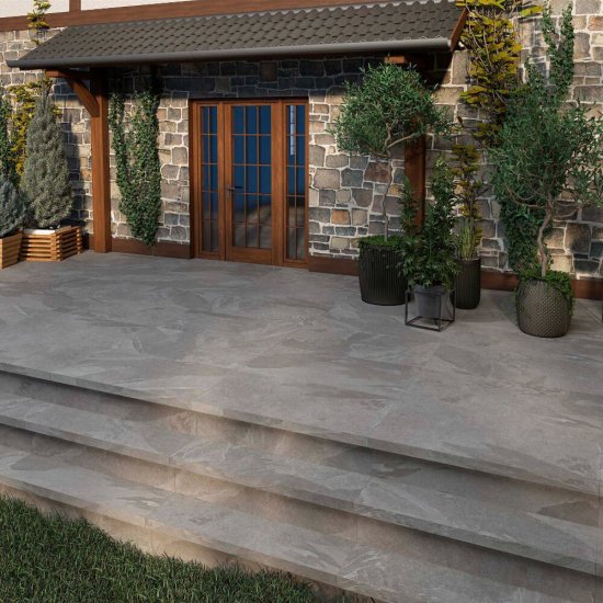 Керамогранит Estima Terra TE02 серый ректифицированный неполированный 1600х800х11 мм (1 шт.=1,28 кв.м)