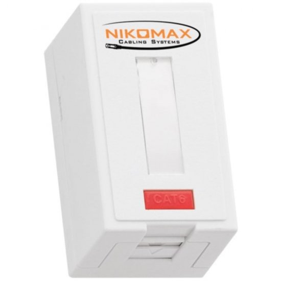 Неэкранированная настенная розетка NIKOMAX NMC-WO1UE2-FT-ST-WT