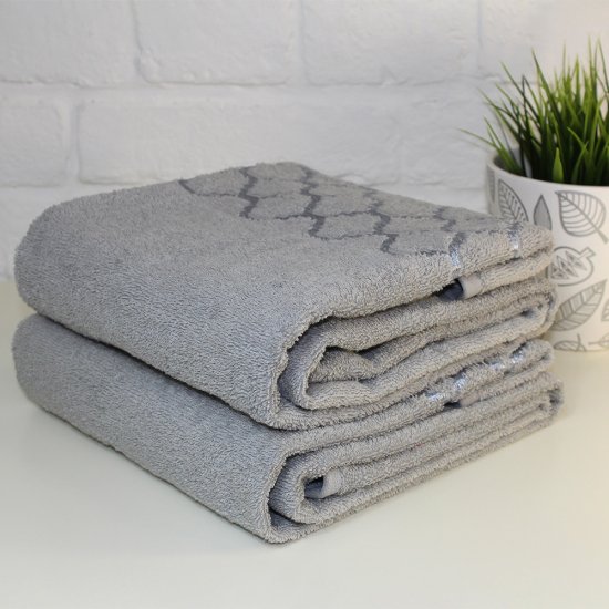 Полотенце махровое Belezza Дрезден 50х80 см серое