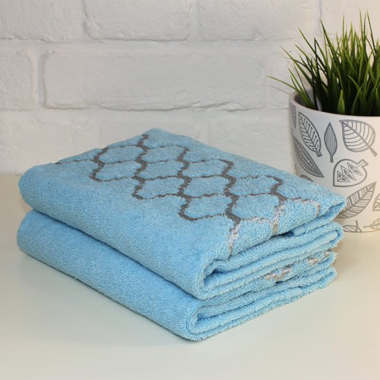 Полотенце махровое банное Belezza Дрезден 70х130 см голубое