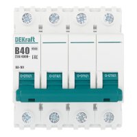 Автоматический выключатель модульный Dekraft BA-101 4Р 40А тип B 4,5 кА 230/400 В (11046DEK)