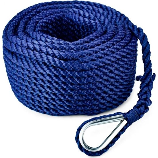 Якорный трехпрядный трос Skipper SK-TAN3ST1220BL