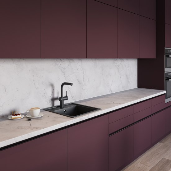 Панель стеновая ДСП для кухни 3000х600х4,5 мм 2347/pt blanco marble