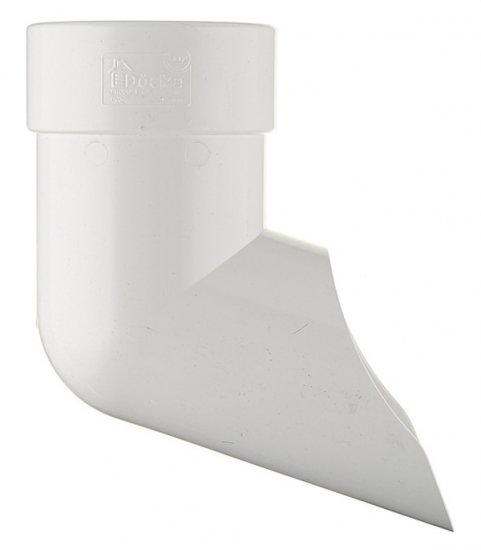 Колено стока Docke Lux пластиковый d100 мм пломбир RAL 9003