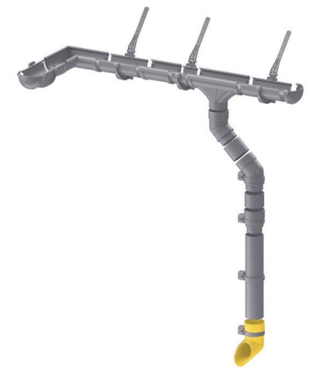 Колено стока Docke Lux пластиковый d100 мм пломбир RAL 9003