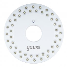 Фонарь кемпинговый Gauss светодиодный 48 LED 5 Вт на батарейках AA пластик с магнитом и карабином (GF004)