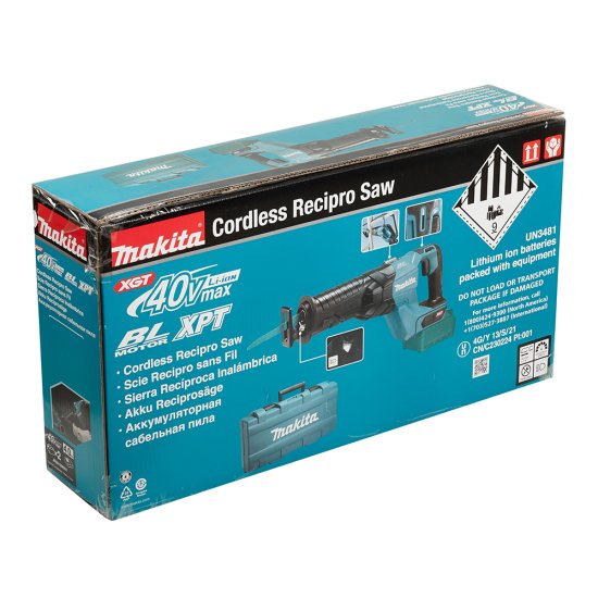 Пила сабельная аккумуляторная Makita XGT JR001GM201 40 В 4 Ач Li-Ion 2 АКБ и ЗУ (JR001GM201)