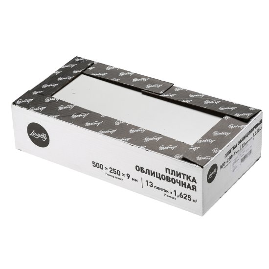 Плитка облицовочная Lavelly City Jungle White Cloud белая 500х250х9 мм (13 шт.=1,625 кв.м)