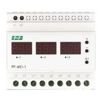 Переключатель F&F PF-451-1 для резервирования сети на 6 модулей пластиковый IP20 светло-серый