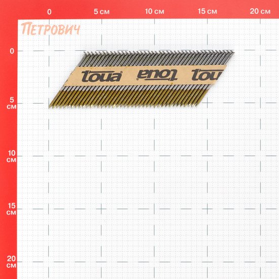 Гвозди реечные Toua для гвоздезабивного пистолета 2,87х63 мм ершеные (3000 шт.)