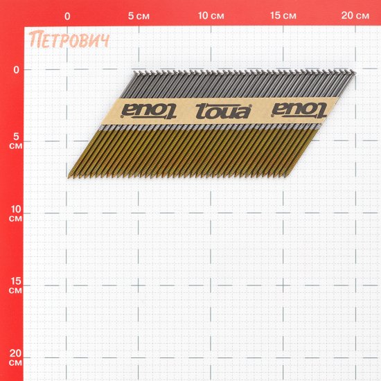 Гвозди реечные Toua для гвоздезабивного пистолета 3,05х90 мм ершеные (2000 шт.)
