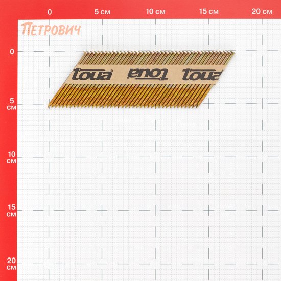 Гвозди реечные Toua для гвоздезабивного пистолета 2,87х63 мм оцинкованные ершеные (3000 шт.)