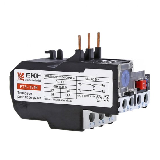 Реле тепловое EKF РТЭ-1312 (rel-1312-5.5-8) 660 В 8 А 3P