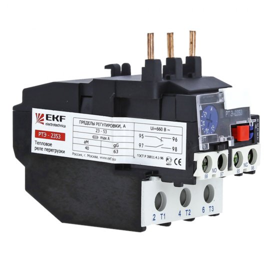 Реле тепловое EKF РТЭ-2355 (rel-2355-30-40) 660 В 40 А 3P