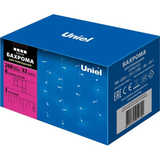 Светодиодная бахрома Uniel ULD-B3010-200/DTA