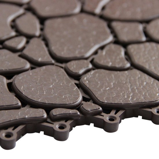 Антискользящее модульное покрытие Sensor Aqua Stone 340х340 мм коричневое (12 шт.=1,39 кв.м)