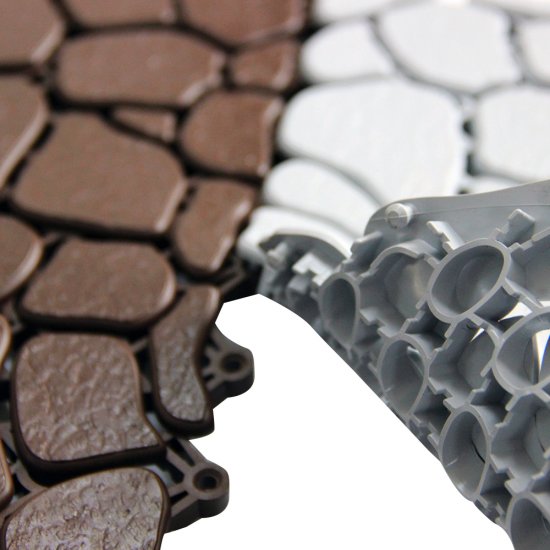 Антискользящее модульное покрытие Sensor Aqua Stone 340х340 мм коричневое (12 шт.=1,39 кв.м)