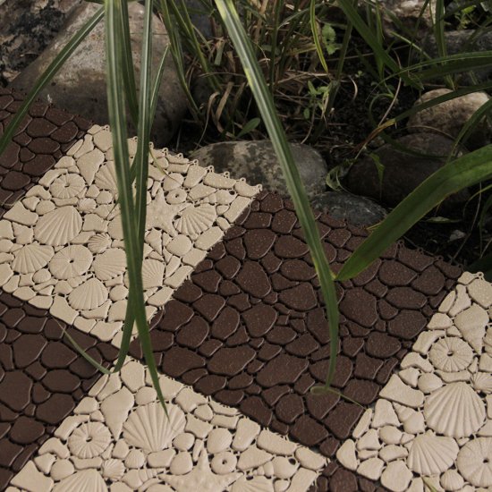 Антискользящее модульное покрытие Sensor Aqua Stone 340х340 мм коричневое (12 шт.=1,39 кв.м)