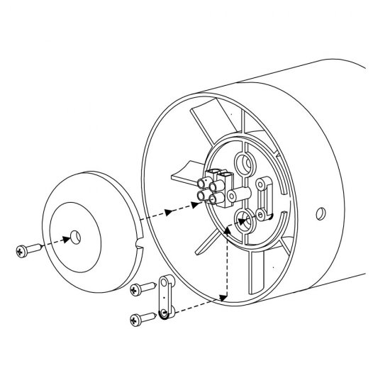 Вентилятор канальный осевой Auramax VP d125 мм белый